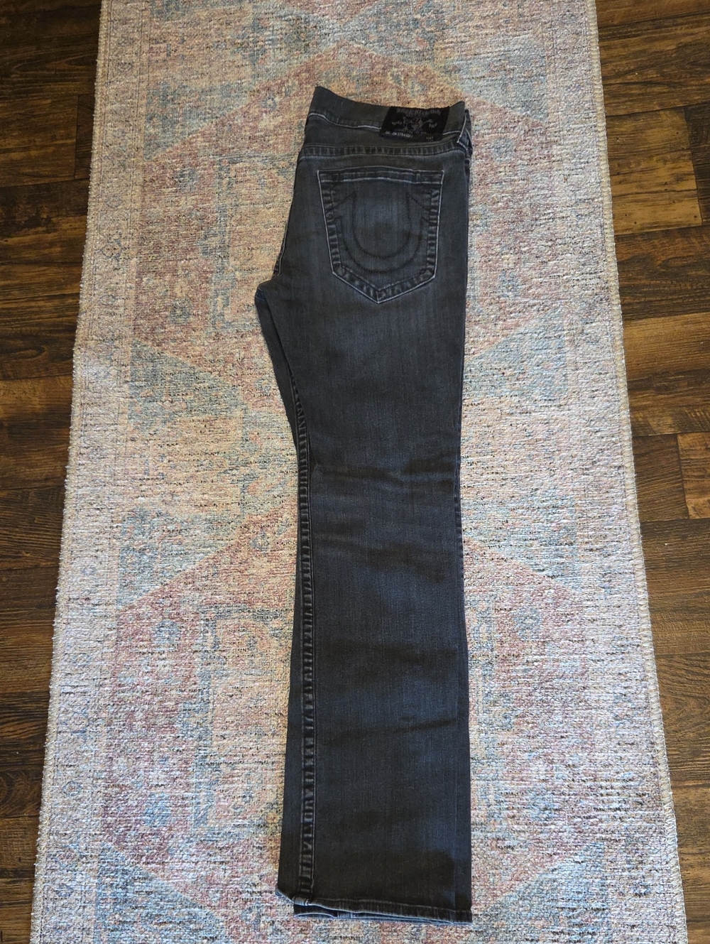 True Religion Men's Charcoal Straight Jeans